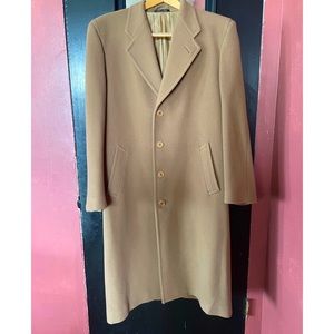 Barney’s New York Tan Italian Wool Overcoat